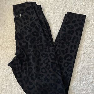 balance athletica vitality leopard velvet leggings